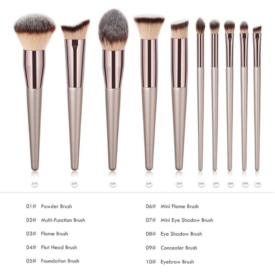 Gweety | Luxury Champagne Makeup Brushes