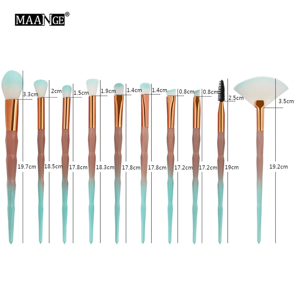 Gweety| Maange Makeup Brushes Set Diomand